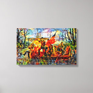 Trumping The Delaware Canvas Print