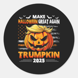 Trumpkin 2025 Usa Make Halloween Great Again Funny Classic Round Sticker