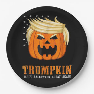 Trumpkin - Best Halloween Costume Tri-Blend Paper Plate