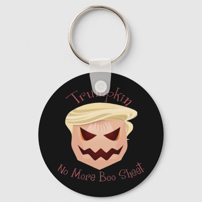 Trumpkin  Boo Sheet Halloween Funny Classic Key Ring (Front)