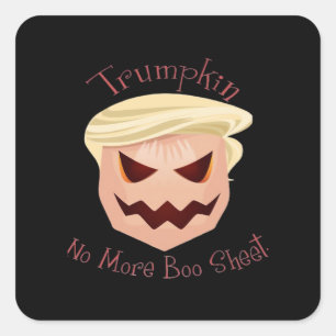 Trumpkin  Boo Sheet Halloween Funny Classic Square Sticker