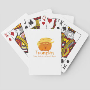 Trumpkin Classic & Funny Design For Halloween Playing Cards