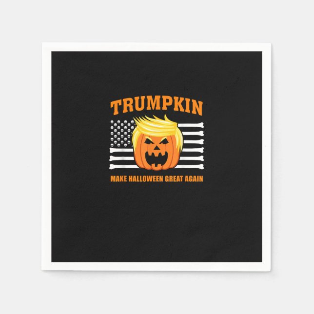 Trumpkin Classic Halloween - Make Halloween Great  Napkin (Front)