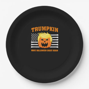 Trumpkin Classic Halloween - Make Halloween Great  Paper Plate