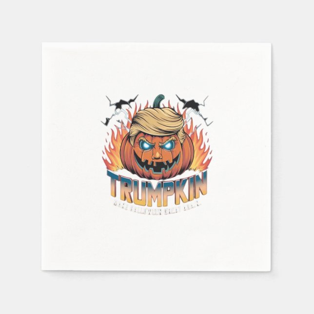 Trumpkin Classic – Spooky Pumpkin Design Napkin (Front)
