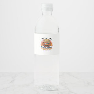 Trumpkin Classic – Spooky Pumpkin Design Water Bottle Label