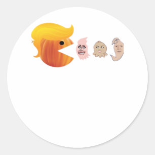 Trumpkin Eating Democrats Classic – Satirical Hall Classic Round Sticker