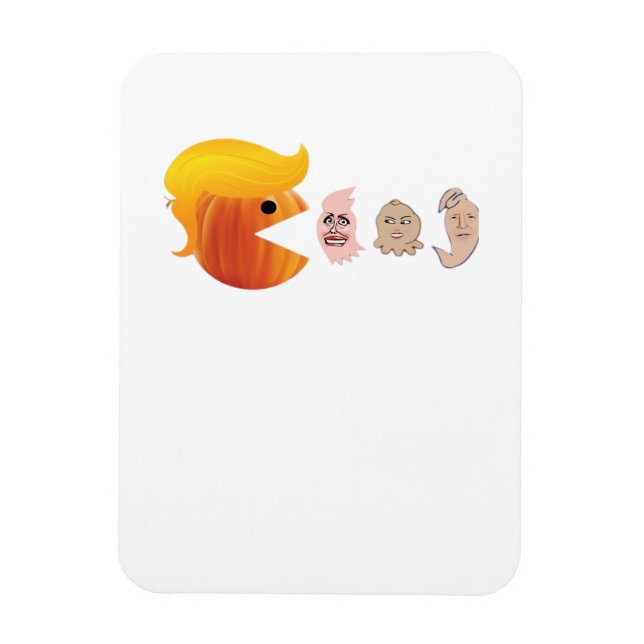 Trumpkin Eating Democrats Classic – Satirical Hall Magnet (Vertical)