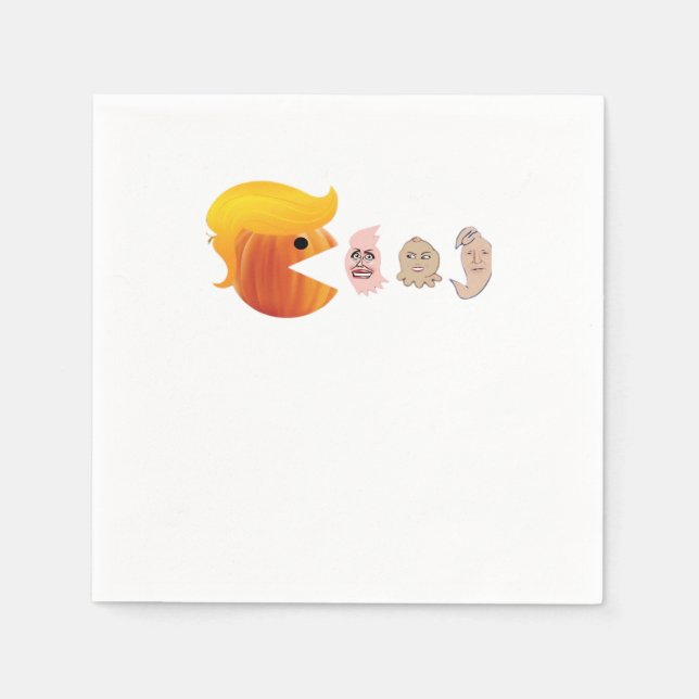 Trumpkin Eating Democrats Classic – Satirical Hall Napkin (Front)