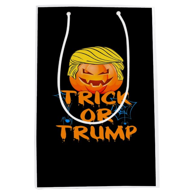 Trumpkin Funny Design For Halloween Medium Gift Bag (Front)