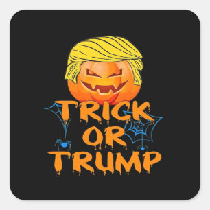 Trumpkin Funny Design For Halloween Square Sticker