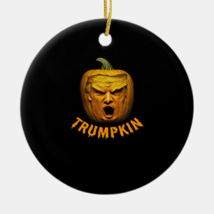 Trumpkin – Funny Donald Pumpkin Halloween Classic Ceramic Tree Decoration