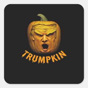Trumpkin – Funny Donald Pumpkin Halloween Classic Square Sticker