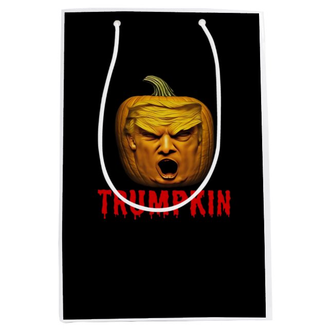 Trumpkin – Funny Donald Pumpkin Halloween  Medium Gift Bag (Front)