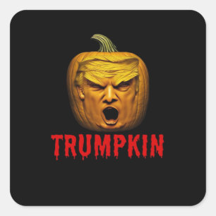 Trumpkin – Funny Donald Pumpkin Halloween Square Sticker