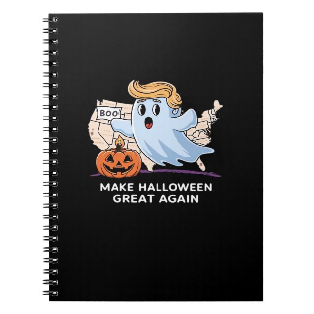 Trumpkin Funny Halloween Boo - Make Halloween Grea Notebook (Front)