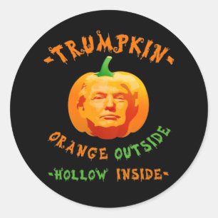 Trumpkin Funny Halloween Classic Classic Round Sticker