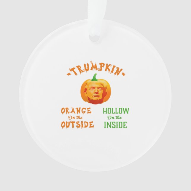 Trumpkin Funny Halloween Classic Ornament (Front)