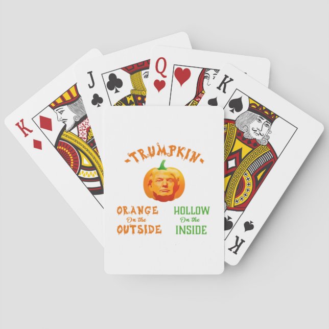 Trumpkin Funny Halloween Classic Playing Cards (Back)