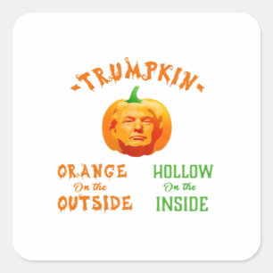 Trumpkin Funny Halloween Classic Square Sticker