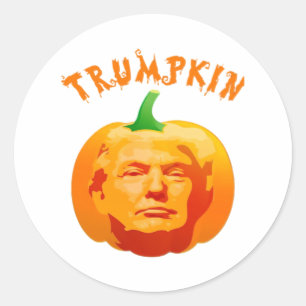 Trumpkin Funny Halloween Costume – Retro MAGA Styl Classic Round Sticker