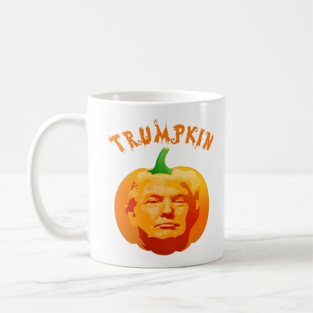 Trumpkin Funny Halloween Costume – Retro MAGA Styl Coffee Mug (Left)