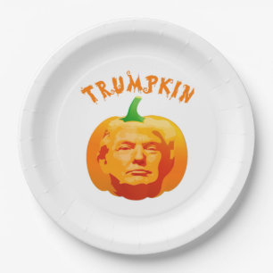 Trumpkin Funny Halloween Costume – Retro MAGA Styl Paper Plate