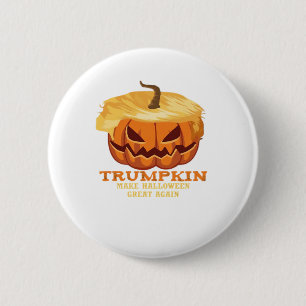 Trumpkin Funny Halloween Pumpkin – Classic Costume 6 Cm Round Badge