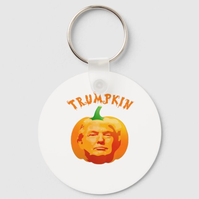 Trumpkin Funny Halloween – Spooky Parody Edition Key Ring (Front)