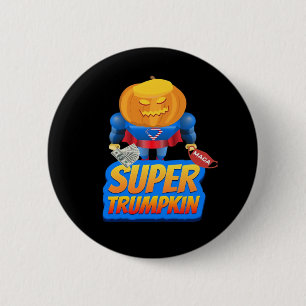 Trumpkin Funny Pumpkin Head Halloween Costume Clas 6 Cm Round Badge