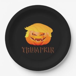 Trumpkin Halloween Classic Paper Plate