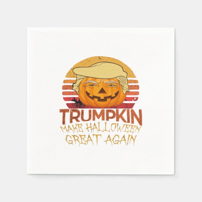 Trumpkin Halloween Funny Classic Napkin (Front)