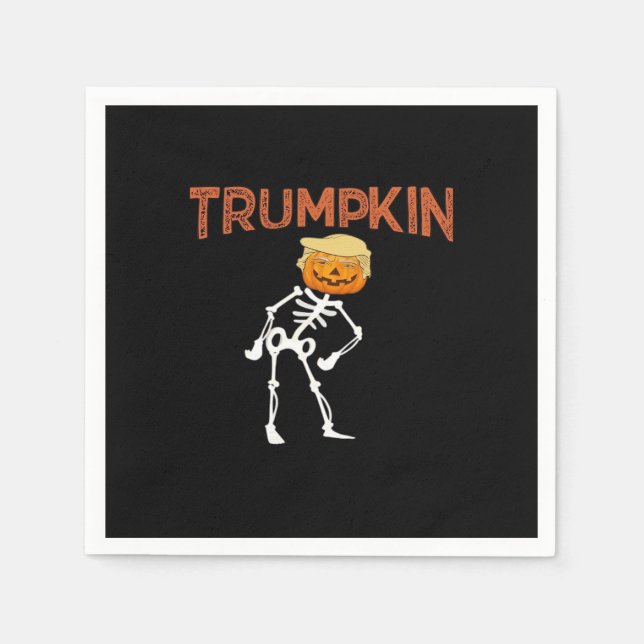Trumpkin Halloween Funny Classic Napkin (Front)