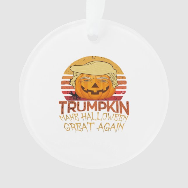 Trumpkin Halloween Funny Classic Ornament (Front)