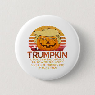 Trumpkin Halloween Funny Classic – Political Pumpk 6 Cm Round Badge