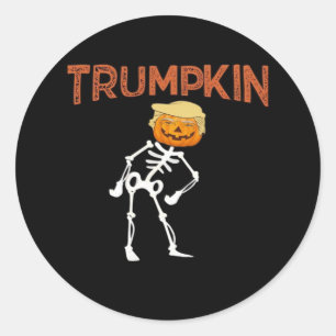 Trumpkin Halloween Funny Classic Round Sticker