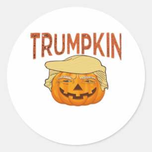 Trumpkin Halloween Funny Classic – Sloth Mask Desi Classic Round Sticker