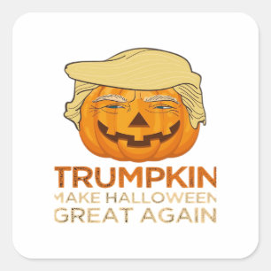 Trumpkin Halloween Funny Classic Square Sticker