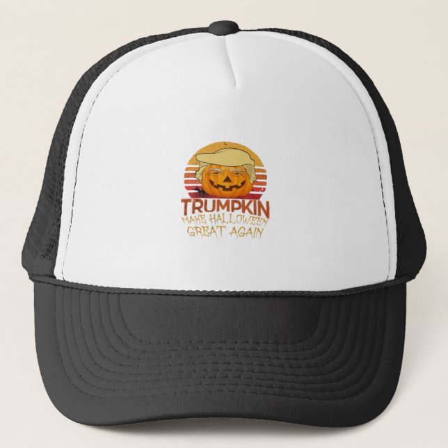 Trumpkin Halloween Funny Classic Trucker Hat (Front)
