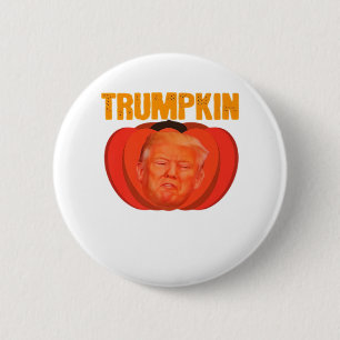 Trumpkin Halloween Jack O Lantern Graphic Funny  6 Cm Round Badge