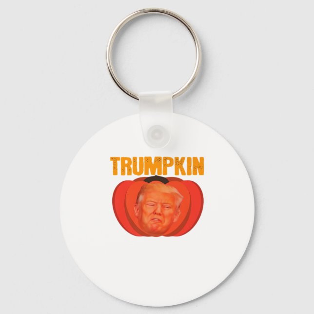 Trumpkin Halloween Jack O Lantern Graphic Funny  Key Ring (Front)