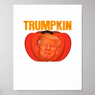 Trumpkin Halloween Jack O Lantern Graphic Funny  Poster