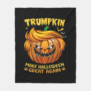 Trumpkin Halloween - Make Halloween Great Again Cl Fleece Blanket