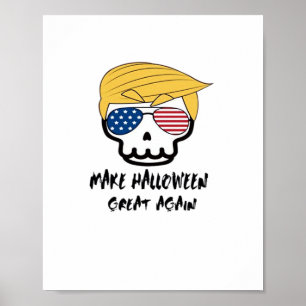 Trumpkin Halloween Make Halloween Great Again Funn Poster