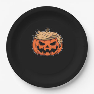 Trumpkin Halloween Paper Plate