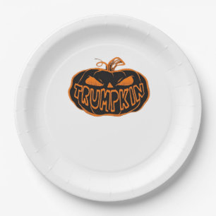 Trumpkin Halloween Paper Plate