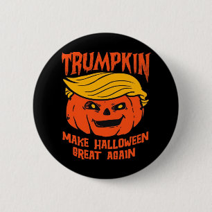 Trumpkin Halloween Pumpkin Election 6 Cm Round Badge