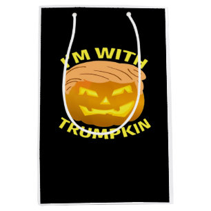 Trumpkin Halloween Pumpkin Medium Gift Bag