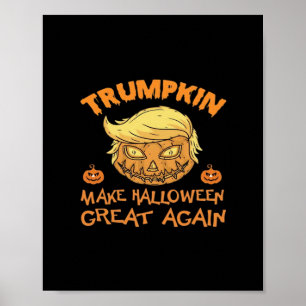 Trumpkin Halloween Pumpkin Poster