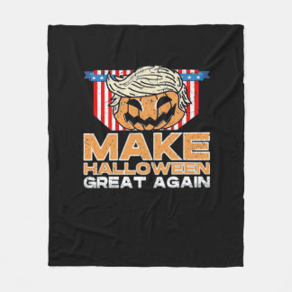 Trumpkin Halloween Vintage Political Funny Fleece Blanket